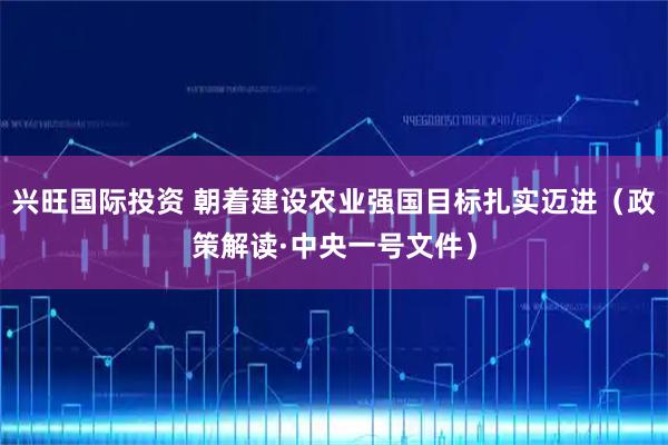 兴旺国际投资 朝着建设农业强国目标扎实迈进（政策解读·中央一号文件）